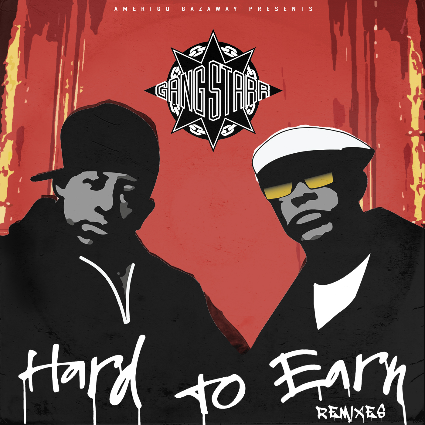 Gang Starr 'Hard To Earn' Promo T-Shirt - Classic Hip-Hop, Red Sleeveless Tee