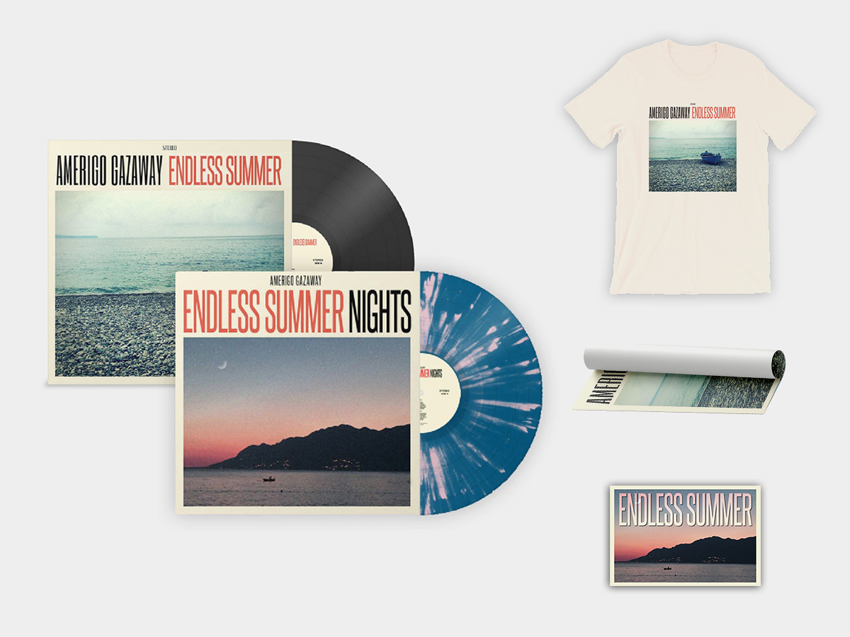 Amerigo Gazaway - Endless Summer + Endless Summer Nights - Signed Collector’s Bundle (2 Vinyl + T-Shirt + Art + Digital) – Free Shipping