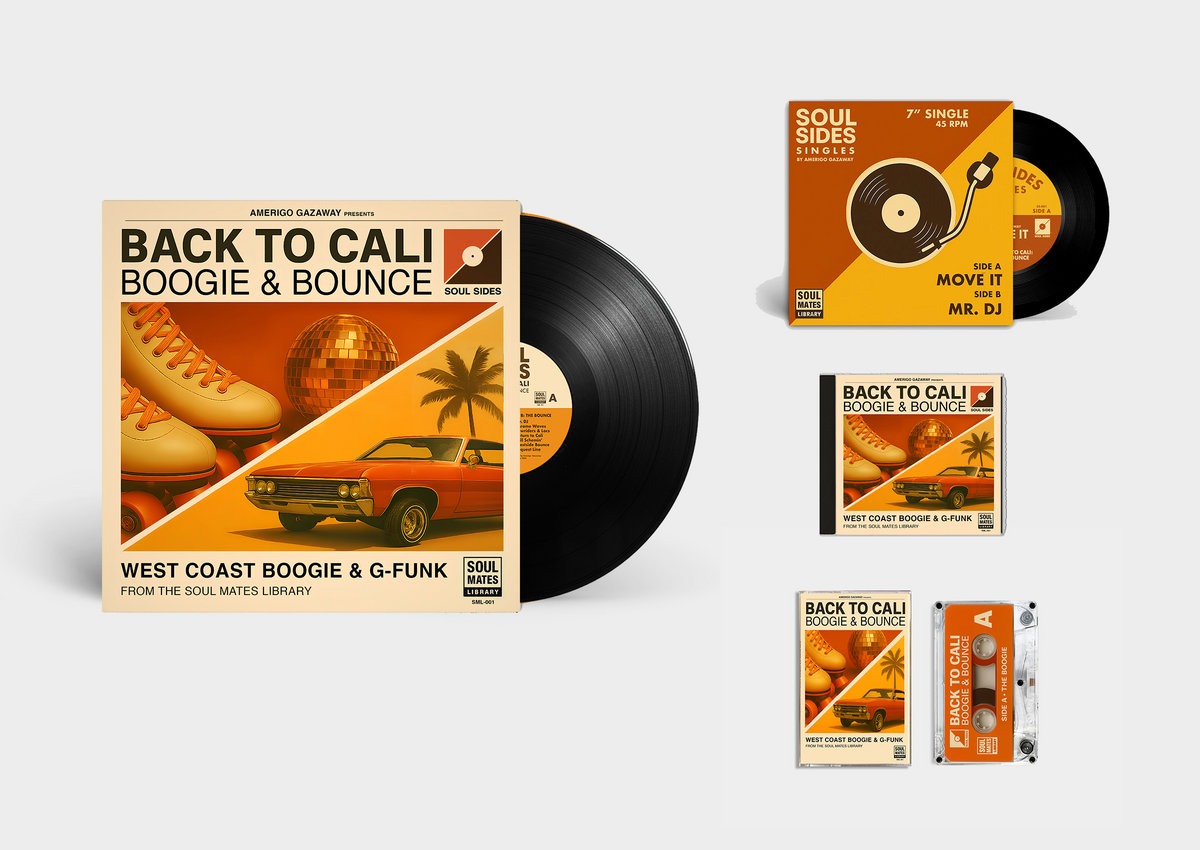 Amerigo Gazaway - Back to Cali: Boogie & Bounce - Ultimate Bundle: Black Vinyl Edition (LP + CD + Cassette + 7" + Merch) [Limited Edition]