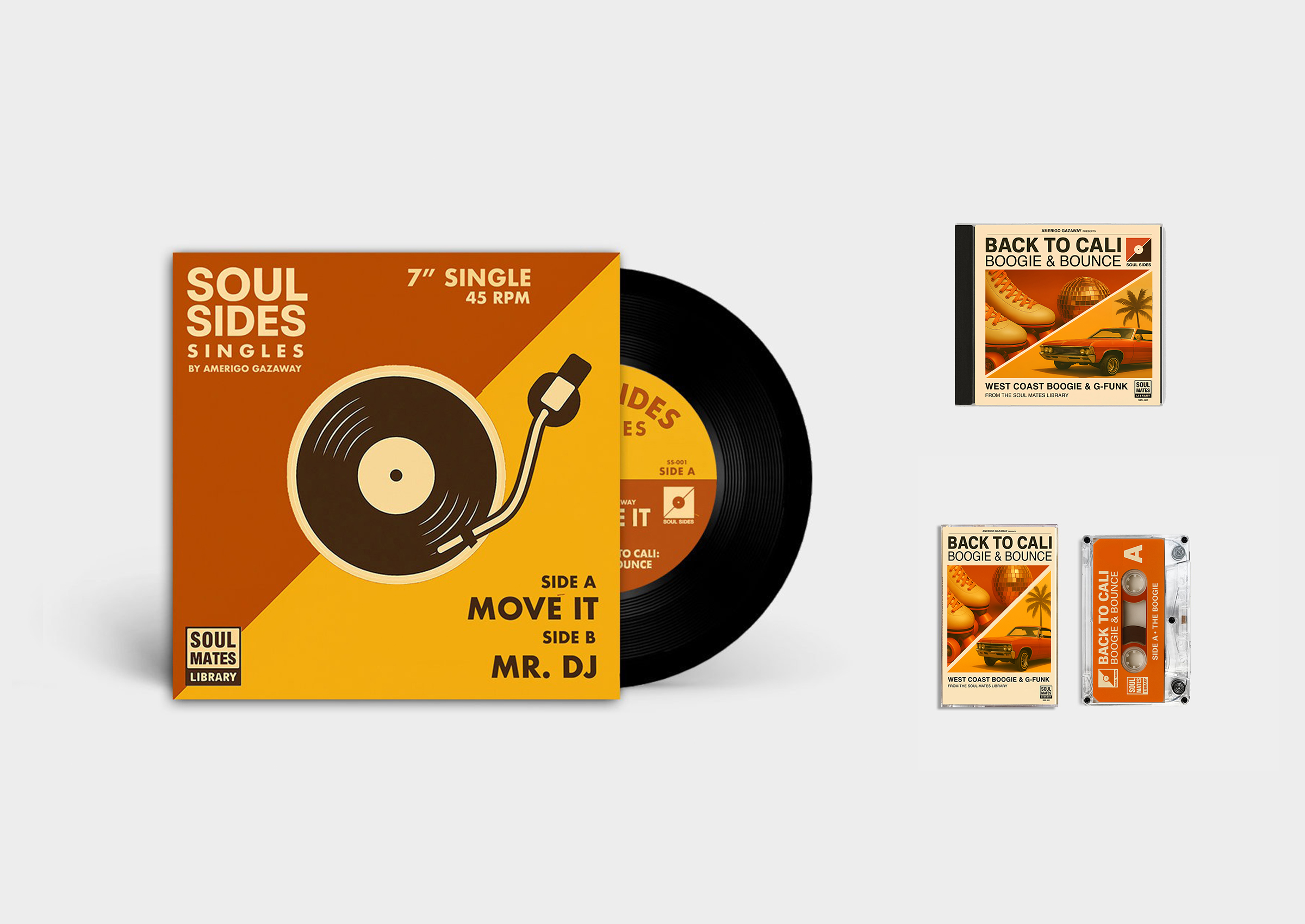 Amerigo Gazaway - Back to Cali: Boogie & Bounce - Essentials Bundle (CD + Cassette + 7" Vinyl) [Limited Edition]