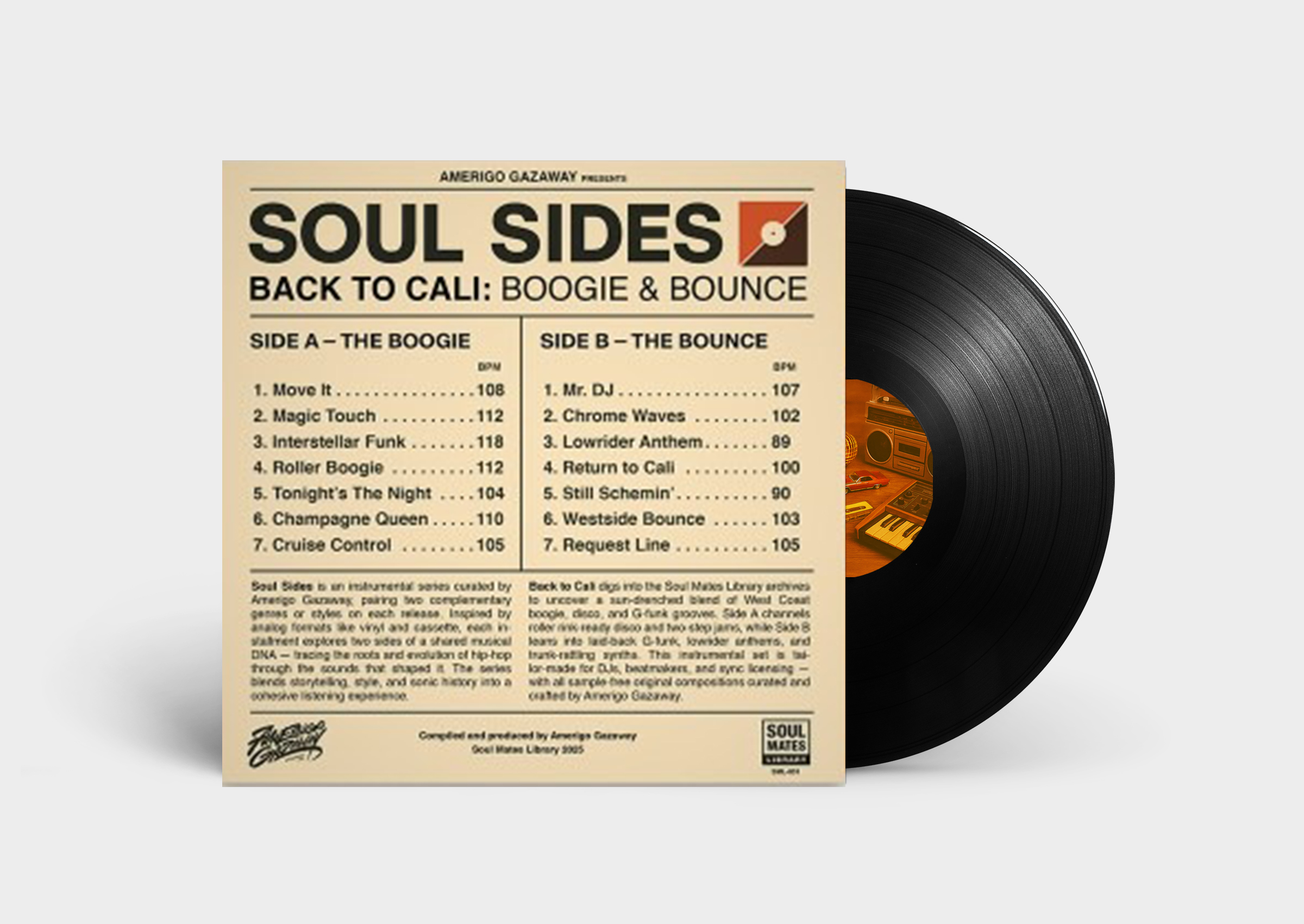 Amerigo Gazaway - Back to Cali: Boogie & Bounce - Wax Pack (12" LP + 7" Single) [Limited Edition] - Image 2