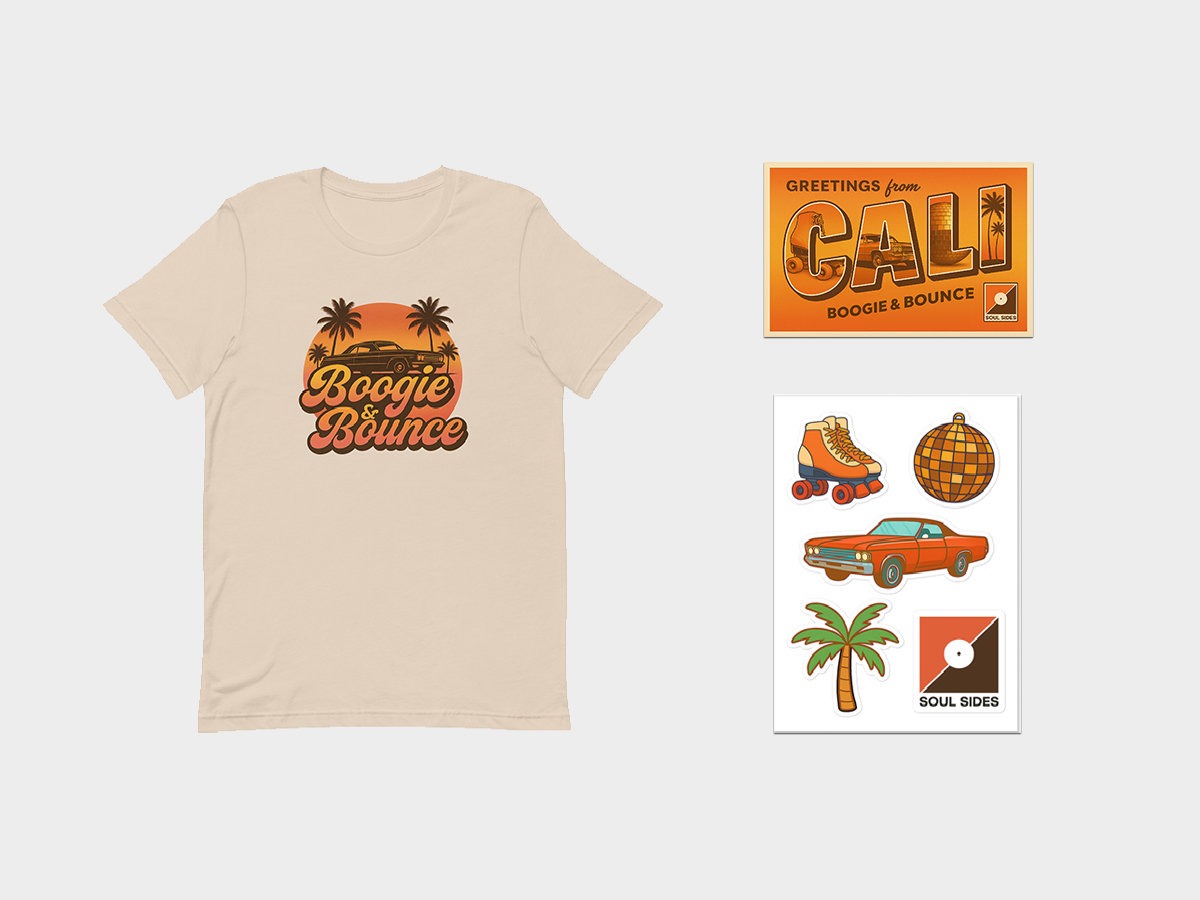 Amerigo Gazaway - Back to Cali: Boogie & Bounce - Ultimate Bundle: Black Vinyl Edition (LP + CD + Cassette + 7" + Merch) [Limited Edition] - Image 4