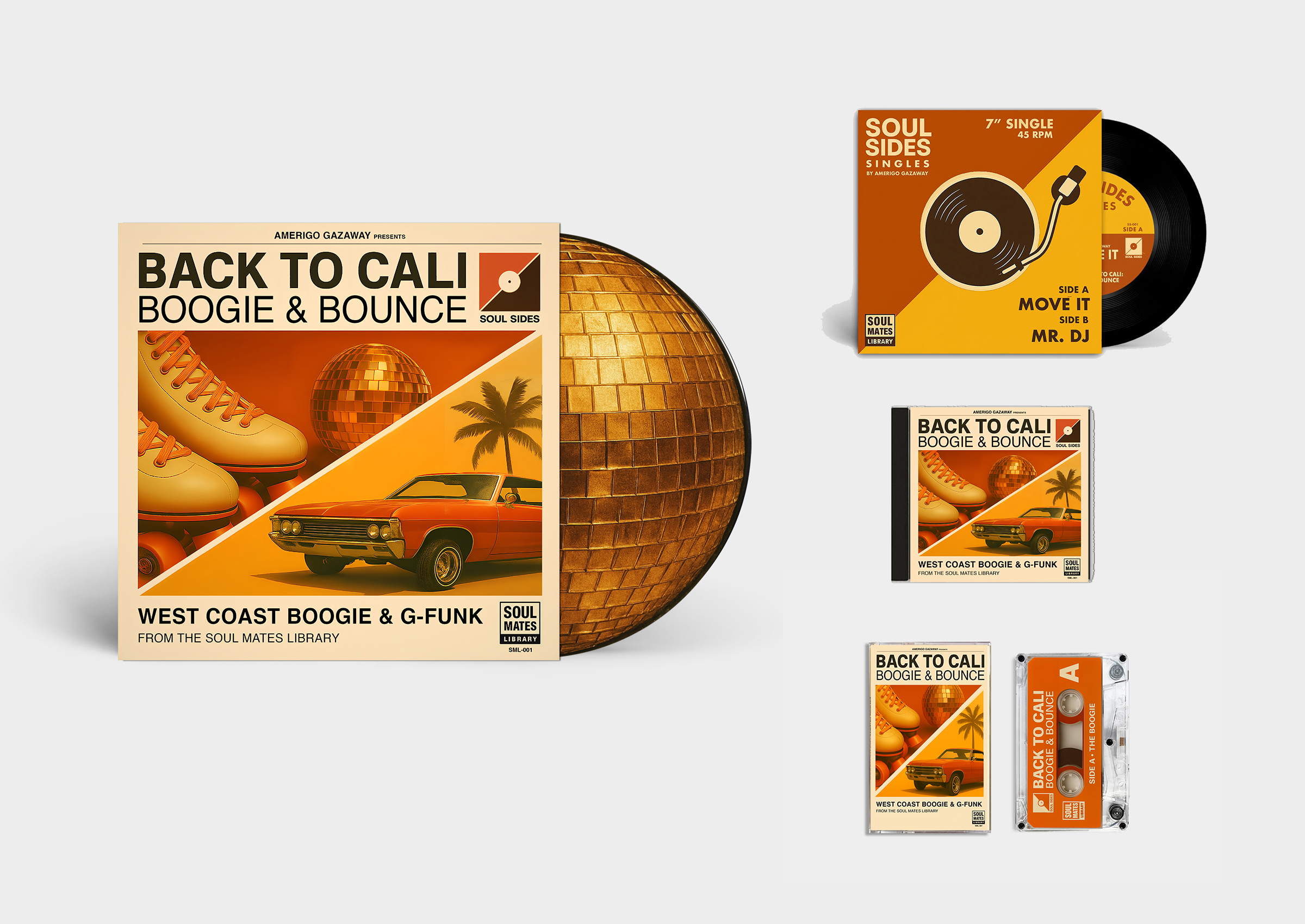 Amerigo Gazaway - Back to Cali: Boogie & Bounce - Deluxe Vinyl Bundle: Picture Disc Edition (LP + CD + Cassette + 7") [Limited Edition]