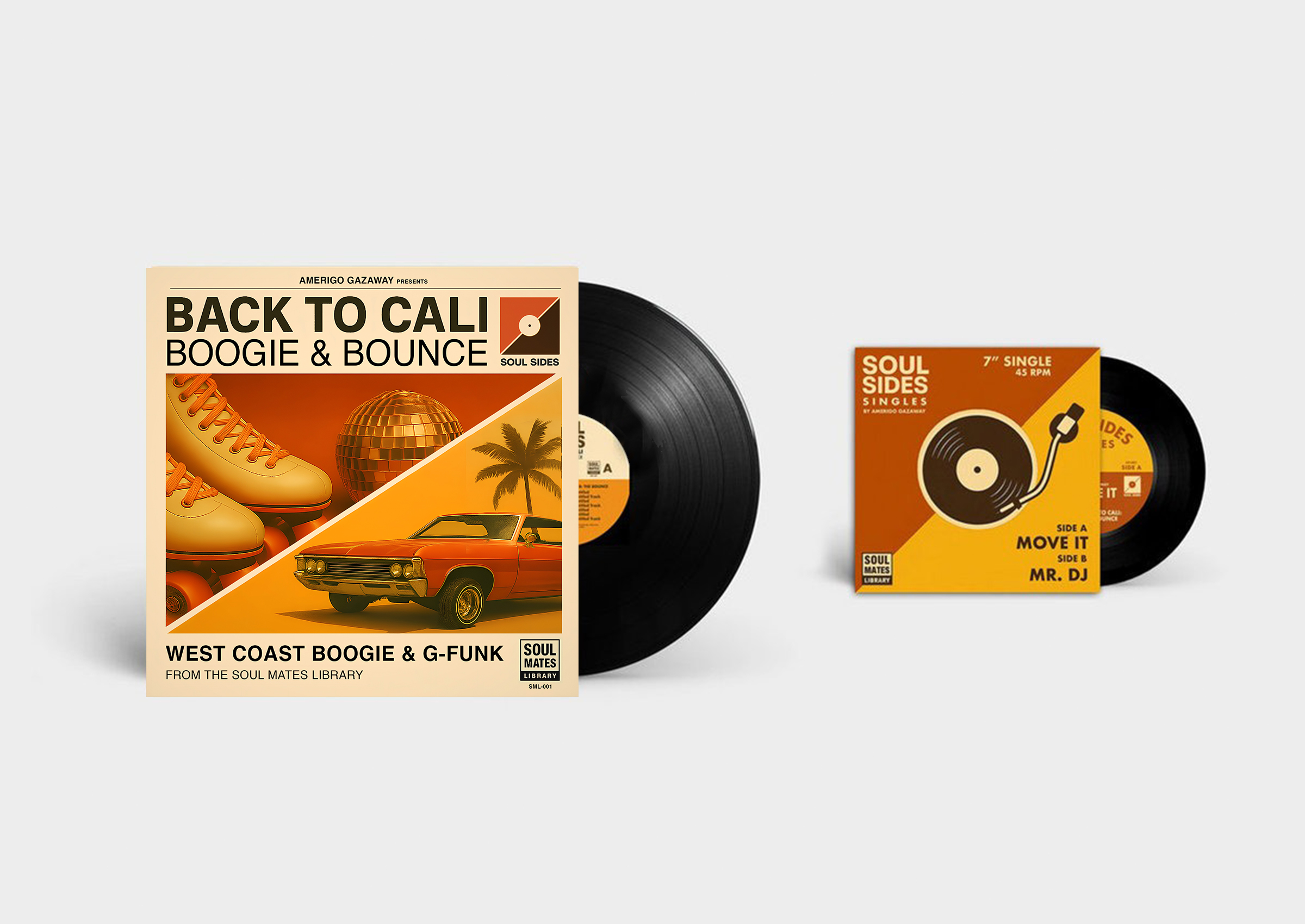 Amerigo Gazaway - Back to Cali: Boogie & Bounce - Wax Pack (12" LP + 7" Single) [Limited Edition]